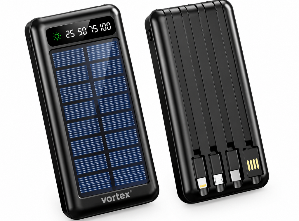 Powerbank Solaire Portable 10 000 mAh – Recharge USB & Solaire